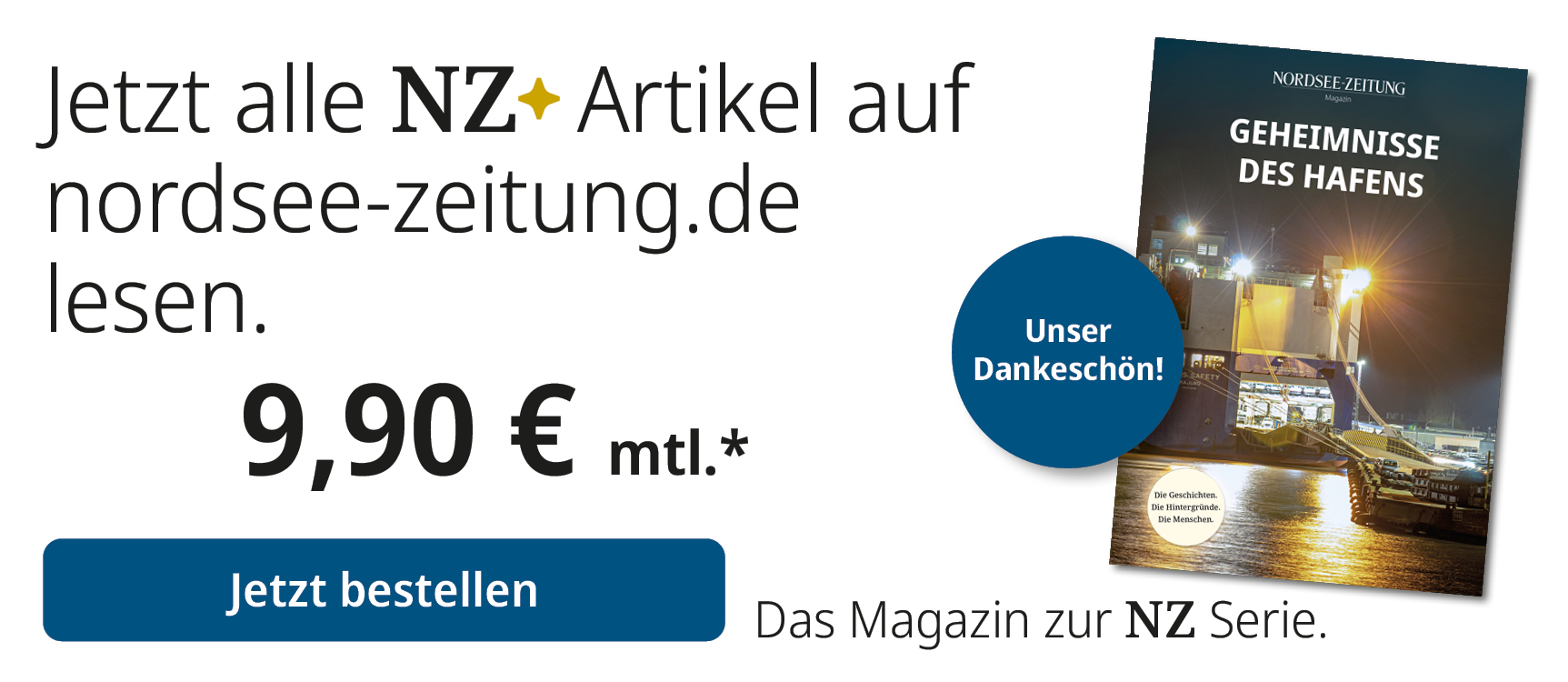 Werbebanner der Nordsee-Zeitung