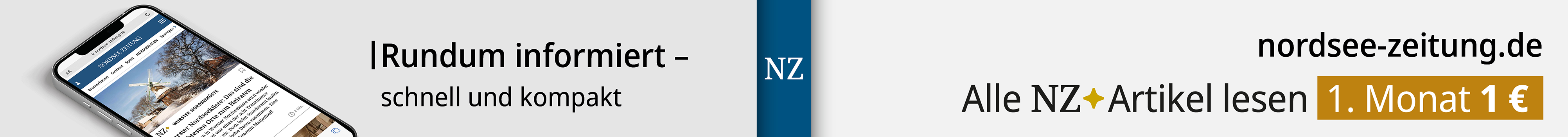 Abo Banner, 1 Monat für 1€