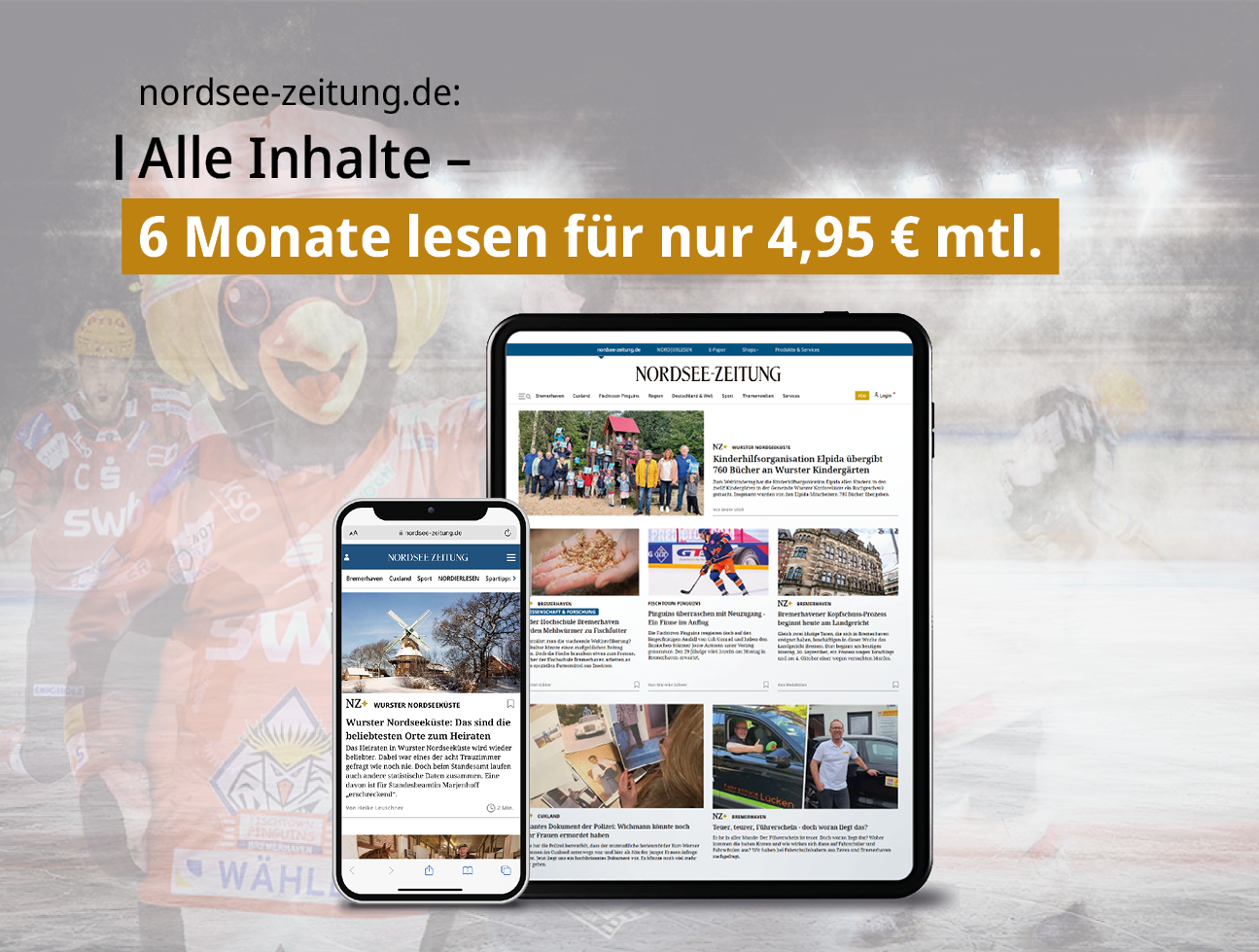 Werbebanner der Nordsee-Zeitung