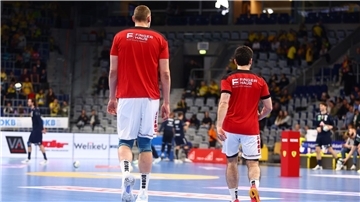  Dainis Kristopans (l) und Erik Balenciaga sind das wohl ungewöhnlichste Rückraum-Duo der Liga. 