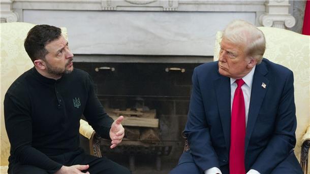  Der ukrainische Präsident Wolodymyr Selenskyj (links) war schon mal bei Donald Trump zu Besuch. Das lief nicht gut. (Archivbild)