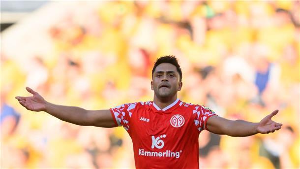 Nun auch Amiri: Üble Beleidigung gegen Mainzer Torschützen Nadiem Amiri (1. FSV Mainz 05) jubelt nach seinem Tor zum 0:1. Anschließend wurde er übel beleidigt.