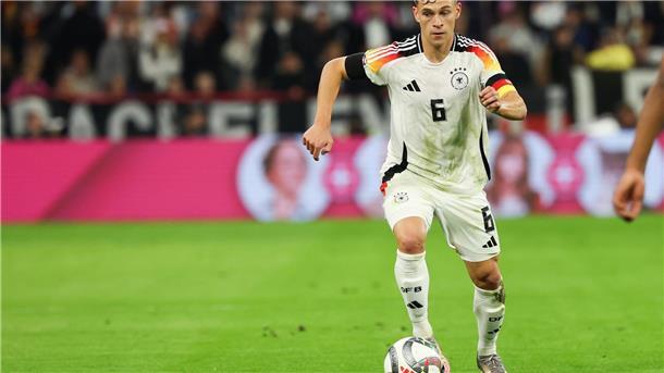 Ein „kleiner Titel“ als erstes großes Nagelsmann-Ding 100. Länderspiel für den Kapitän: Joshua Kimmich am Ball.