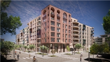 Geplanter Neubau zwischen Werfthafen und Riedemannstraße