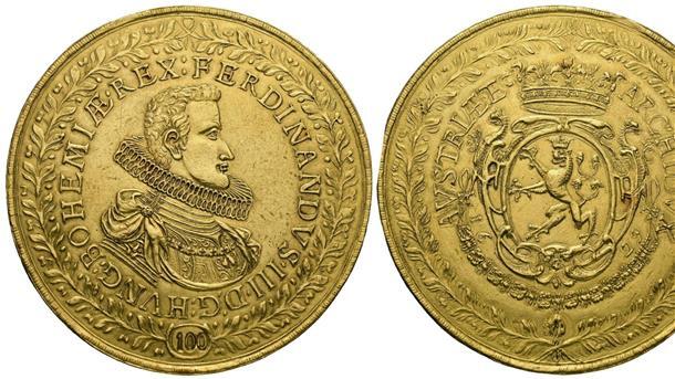 346 Gramm Gold: Eine Münze, die 1629 als Geschenk für einen hohen Würdenträger geprägt wurde.