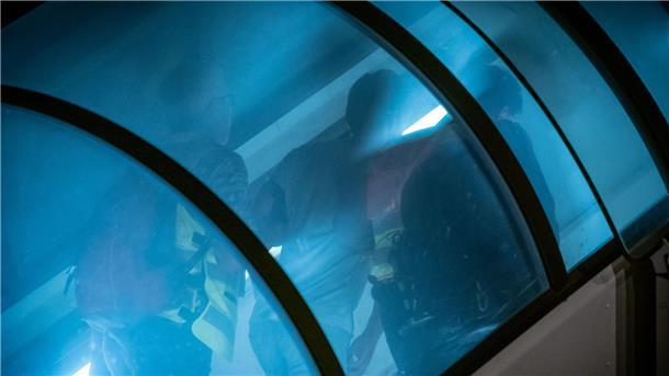 Abschiebung: Polizeibeamte begleiten einen Afghanen auf dem Flughafen Leipzig-Halle in ein Charterflugzeug.
