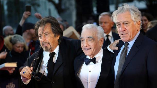 Al Pacino (l-r), Martin Scorsese und Robert De Niro bei der Premiere von „The Irishman“ in London.