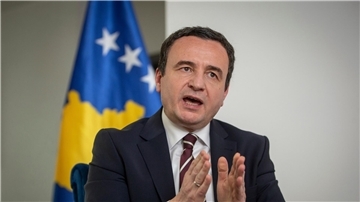 Albin Kurti, Premierminister des Kosovo, fordert Sanktionen für Serbien.