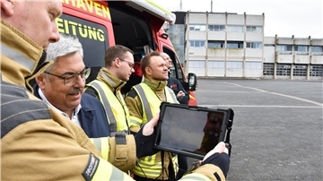 Blick auf die Drohnen-Steuerung.