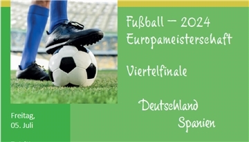 Am Freitag geht es weiter mit Public Viewing in Bremervörde. Auf der BBG-Kulturbühne wird das EM-Viertelfinale Deutschland-Spanien gezeigt. Die Übertragung beginnt um 18 Uhr, Einlass ist bereits ab 17 Uhr.