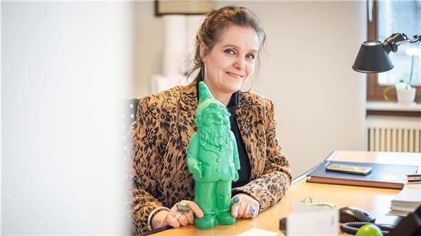 Am Montag ist ihr letzter Arbeitstag als Baustadträtin. Der grüne Gewoba-Zwerg zieht mit aus, wenn sie das Büro im Technischen Rathaus räumt.