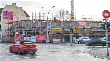 An der Spadener/Stresemannstraße wird wieder gebaut.