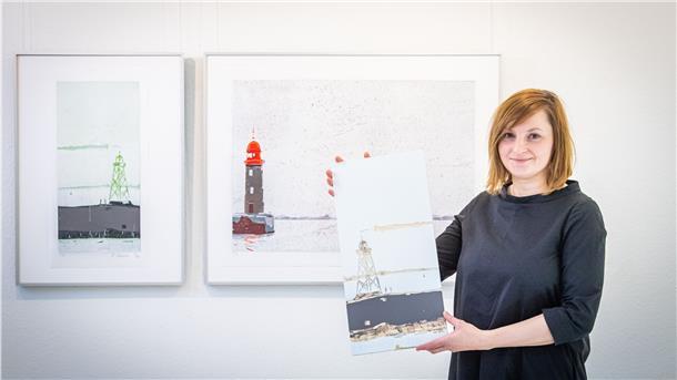 Anastasiya Nesterova arbeitet im Wilkehaus. Zuschauer dürfen sich dort ihre Werke wegen der Corona-Krise nicht ansehen.