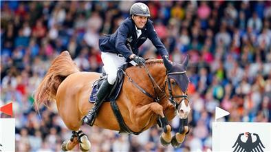 Andre Thieme erreichte mit Chakaria das Stechen des Großen Preises von Aachen.
