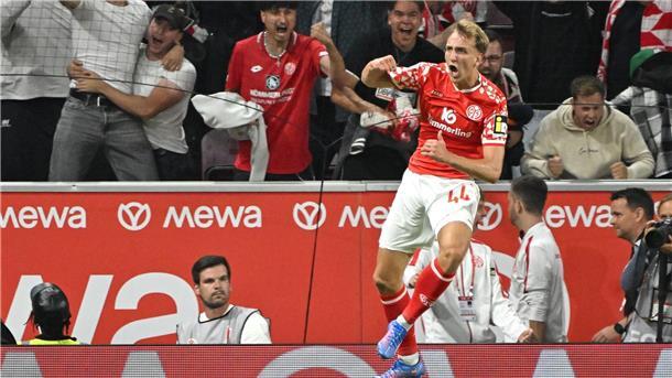 Angreifer Nelson Weiper erzielte das 3:1 für Mainz gegen Rosenborg Trondheim.