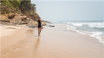 Annika Hoops aus Langen ist seit gut einem Monat in Ghana - und absolviert hier ihren Freiwilligendienst an einer Privatschule.