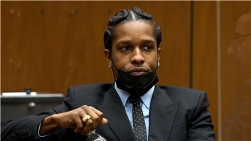 Asap Rocky während einer vorläufigen Anhörung im Clara Shortridge Foltz Criminal Justice Center in Los Angeles.