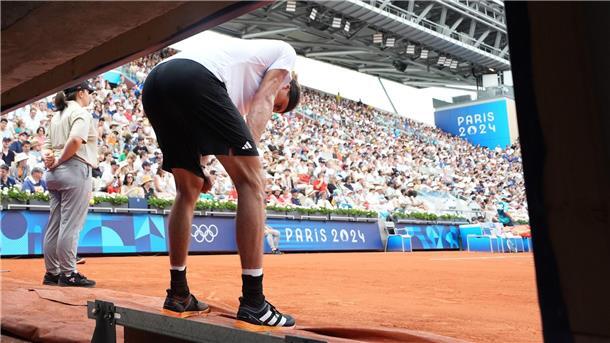 Auch beim Viertelfinal-Aus bei Olympia plagten Alexander Zverev gesundheitliche Probleme.