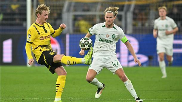 „Nicht mehr als nötig“: Tristes 0:0 bringt Dortmund weiter Auch der zuletzt enttäuschende Julian Brandt bekam wieder eine Chance.