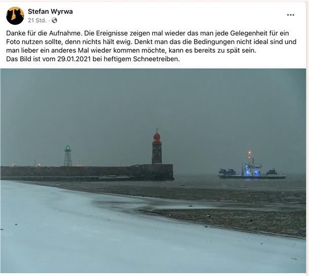 Auch im Winter waren die Mole und der Turm reizvolle Motive. Dieses Foto entstand 2021 - im vorletzten Winter der Mole.