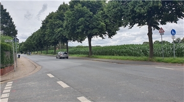 Eine Straße in Wehdel. 