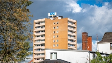 Ein Hochhaus in Wulsdorf. 