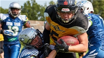 Auf dem Platz können die Bremerhaven Seahawksderzeit nicht Football spielen. Aber zumindest taktisch findet ein Training über Zoom statt.