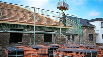 Der Rohbau eines Hauses.