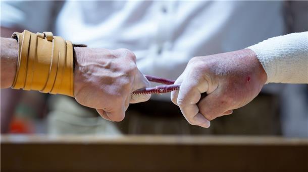 Finger einhaken und kräftig ziehen Auf die Plätze, fertig - ziehen!