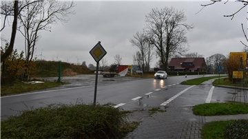 Straße bei Regen