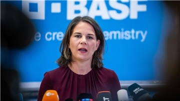 Außenministerin Annalena Baerbock besucht die BASF-Zentrale in Ludwigshafen