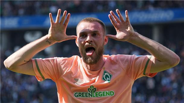 Bahnt sich ein Wechsel an? Werder-Stürmer Marvin Ducksch soll ein Thema bei seinem Heimatclub Borussia Dortmund sein.