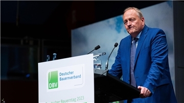 Bauernpräsident Joachim Rukwied beim Deutschen Bauerntag in Münster.
