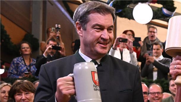 Bayerns Ministerpräsident Markus Söder, hier beim Fassanstich des diesjährigen Oktoberfests, geht politisch auf Konfrontationskurs zur Ampel-Koaltion im Bund.