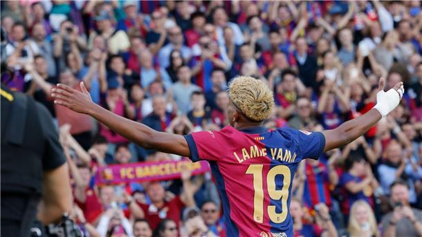 Begeistert Barcelonas Fans: Stürmerstar Yamal.