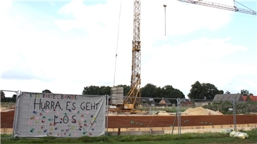 Begonnen haben die Bauarbeiten für die neue Kindertagesstätte „Rasselbande“ in Bramstedt.