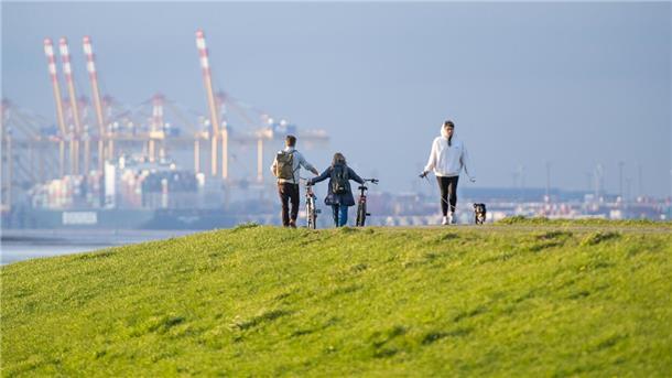 Skyline des Weserdeichs
