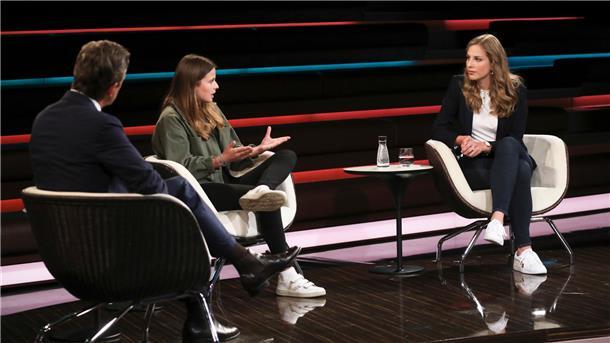 Bei Markus Lanz diskutierten Luisa Neubauer (links) und Wiebke Winter über die Klimakrise.