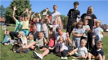 Beim Minisportabzeichen in Waddens hatten alle viel Spaß.