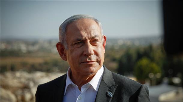 Benjamin Netanjahu, Premierminister von Israel, trifft zu einer Besprechung in der Nähe des Militärpostens Salem zwischen Israel und dem Westjordanland ein.
