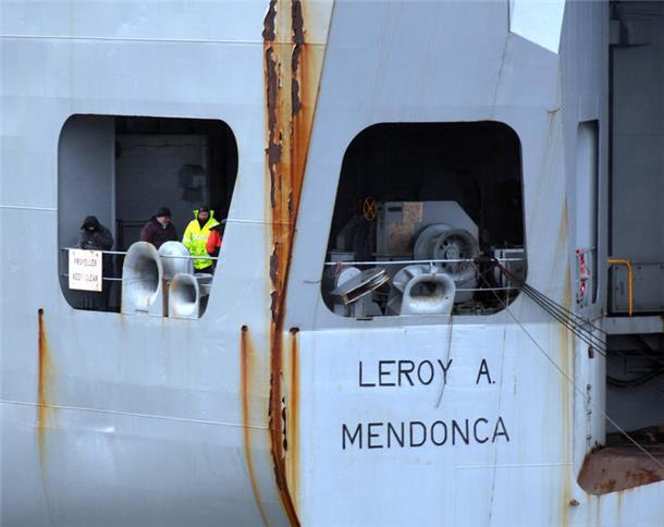 Bereit zum Anlegen: die "Leroy A. Mendonca".