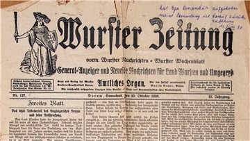 Der Titel einer alten Zeitung aus den 20er Jahren