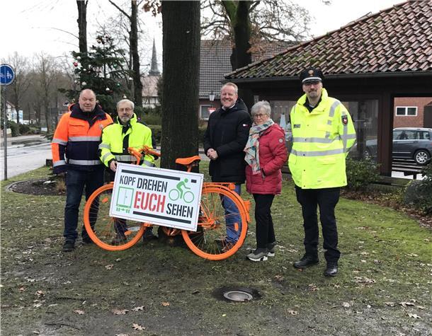 Das Foto zeigt das auffällige Fahrrad. 