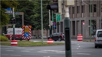 Blick auf die Kreuzung.