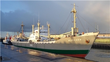 Die "Bleichen" ist am Montag in Bremerhaven eingetroffen.