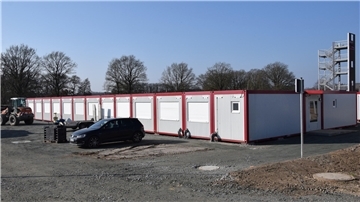 Das Containerdorf in Zeven ist fertig.