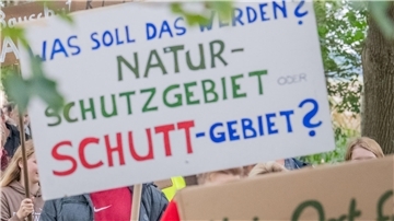 Eine Demonstration in Driftsethe.