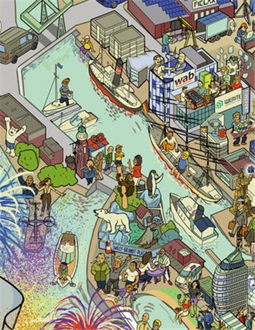 Ein Wimmelbild für Bremerhaven.