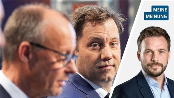 Der schwarz-roten Koalition droht die Gefahr einer schleichenden Entfremdung Geteiltes Bild mit drei männlichen Köpfen