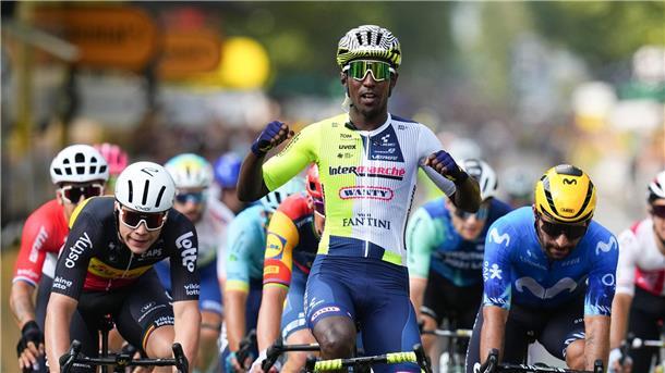 Rad-„Botschafter“ Girmay erhofft sich Aufschwung für Afrika Biniam Girmay feiert seinen ersten Tagessieg bei der Tour de France. (Archivbild)